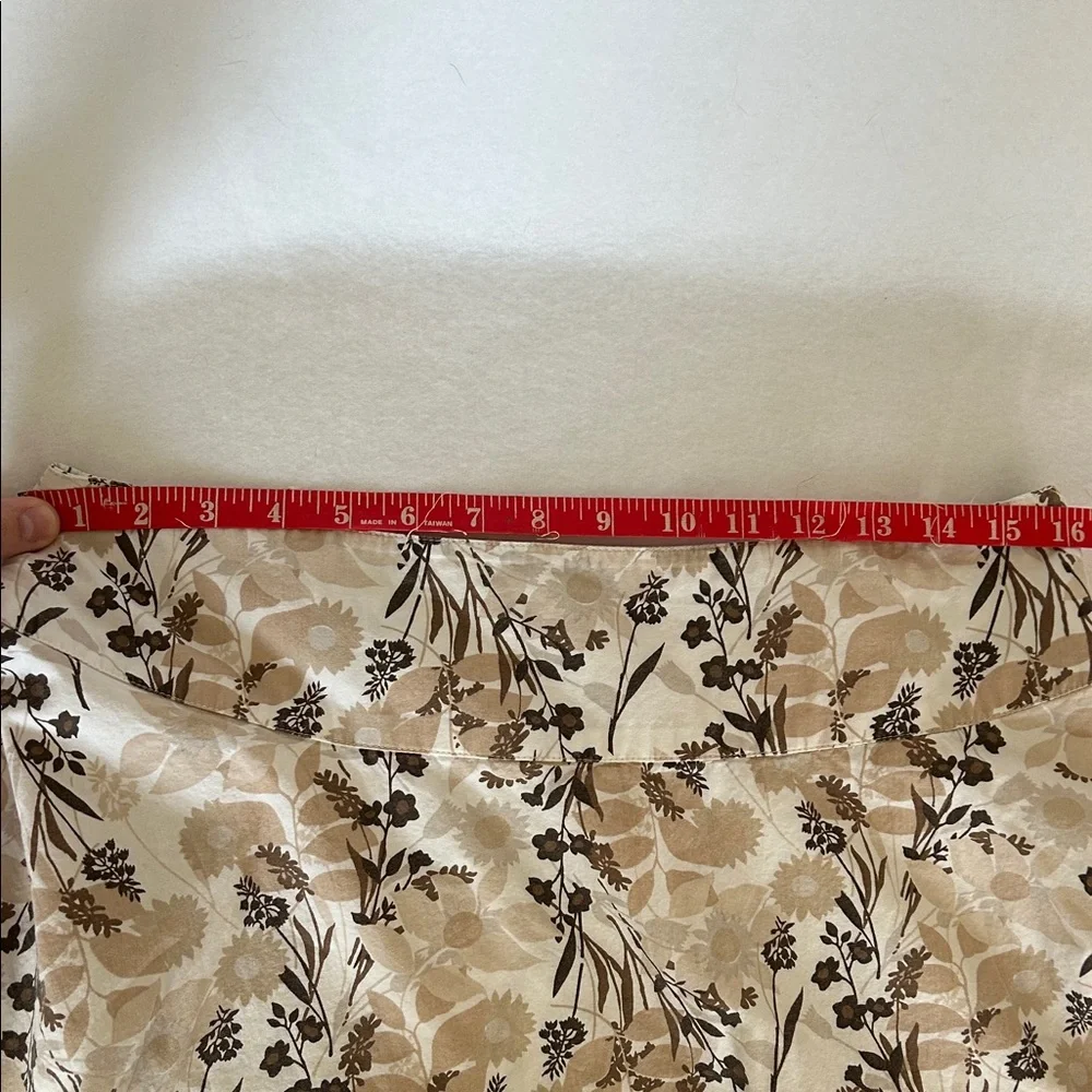 Austin Clothing Co. Floral Beige and Brown Cotton Skirt - Picture 8 of 8